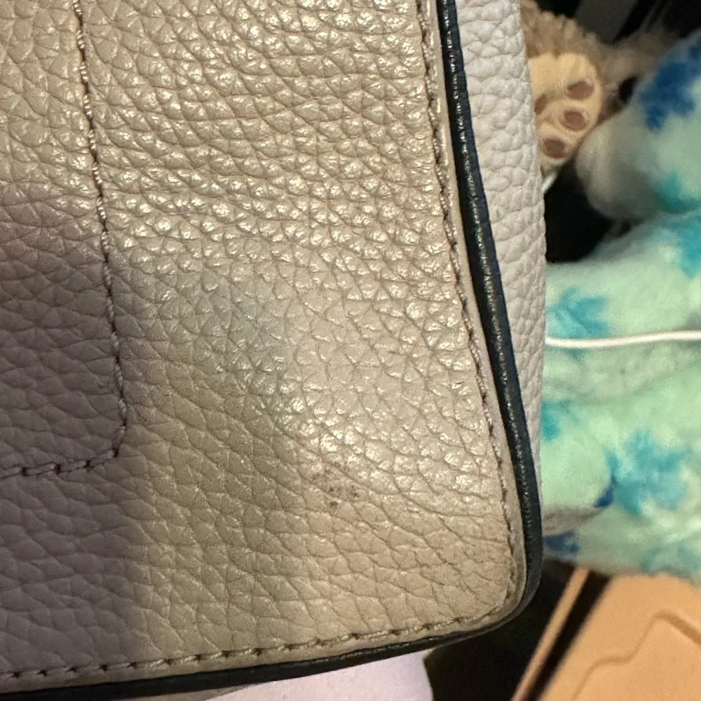 Kate Spade Cream and Black Satchel with Sleek Design